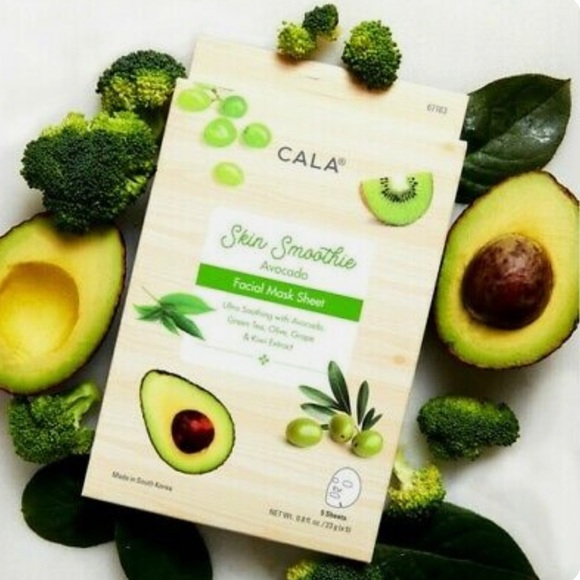 CALA Skin Smoothie Avocado Facial Sheet Mask (5pk) - Picture 1 of 4